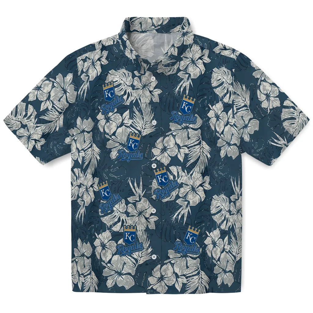 Kansas City Royals Hawaiian Shirt - Hibiscus Flowers | Hula Hawaiian Shirts