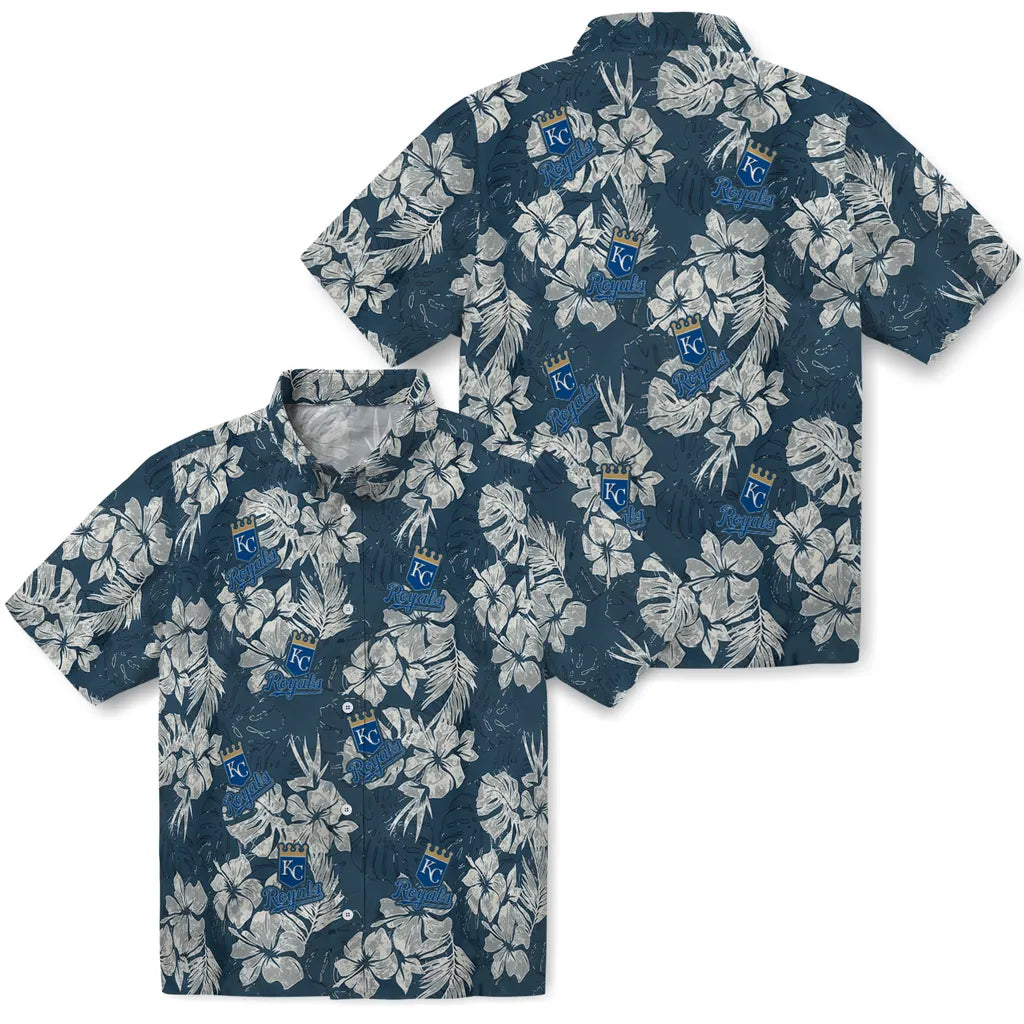 Kansas City Royals Hawaiian Shirt - Hibiscus Flowers | Hula Hawaiian Shirts