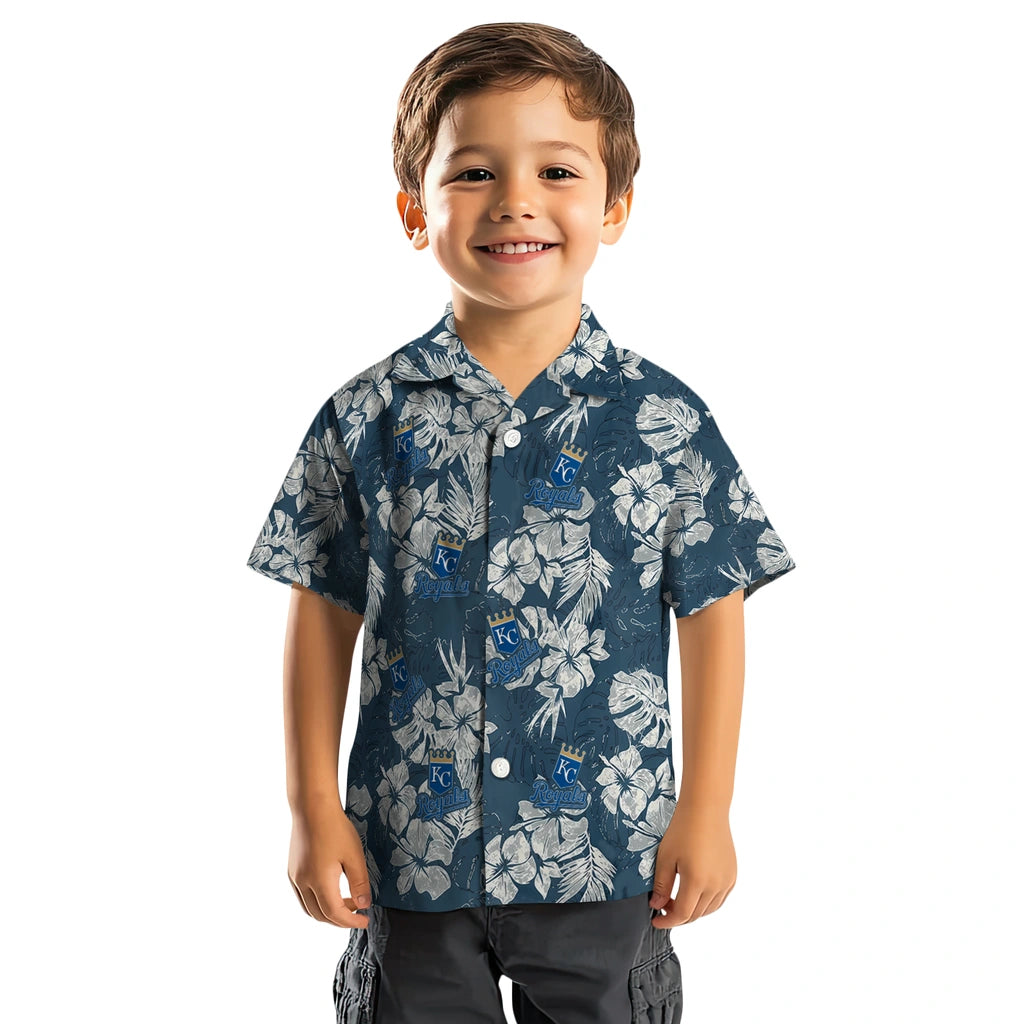 Kansas City Royals Hawaiian Shirt - Hibiscus Flowers | Hula Hawaiian Shirts