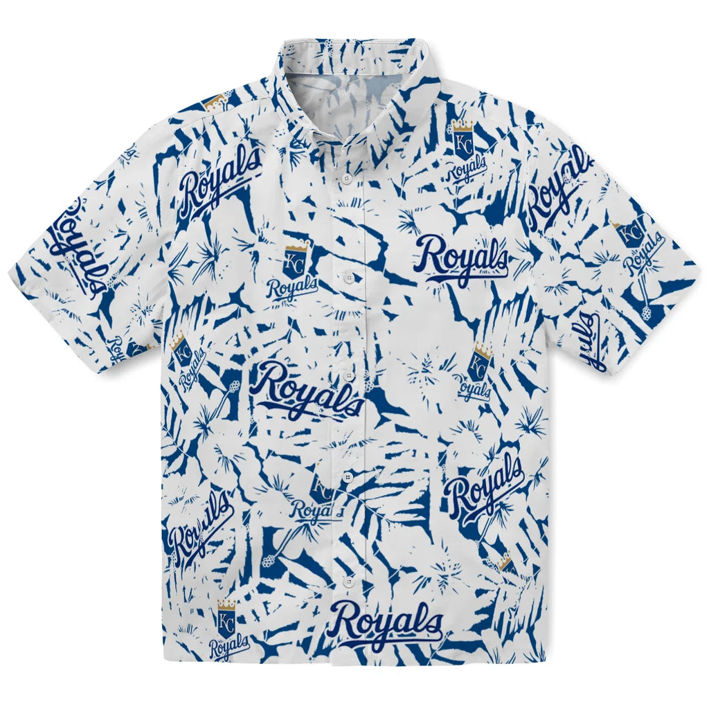 Kansas City Royals Hawaiian Shirt - Hibiscus Overlay | Hula Hawaiian Shirts