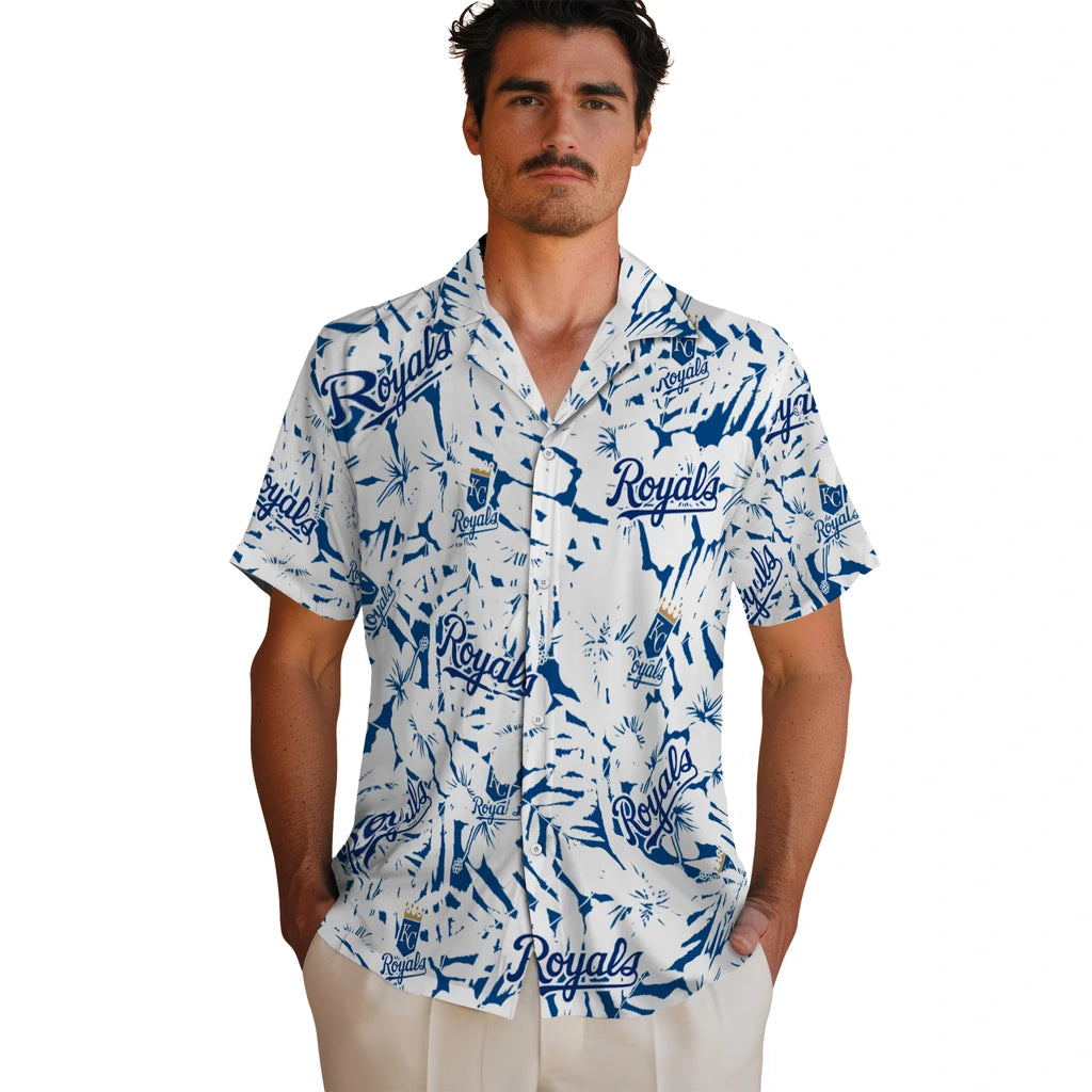 Kansas City Royals Hawaiian Shirt - Hibiscus Overlay | Hula Hawaiian Shirts