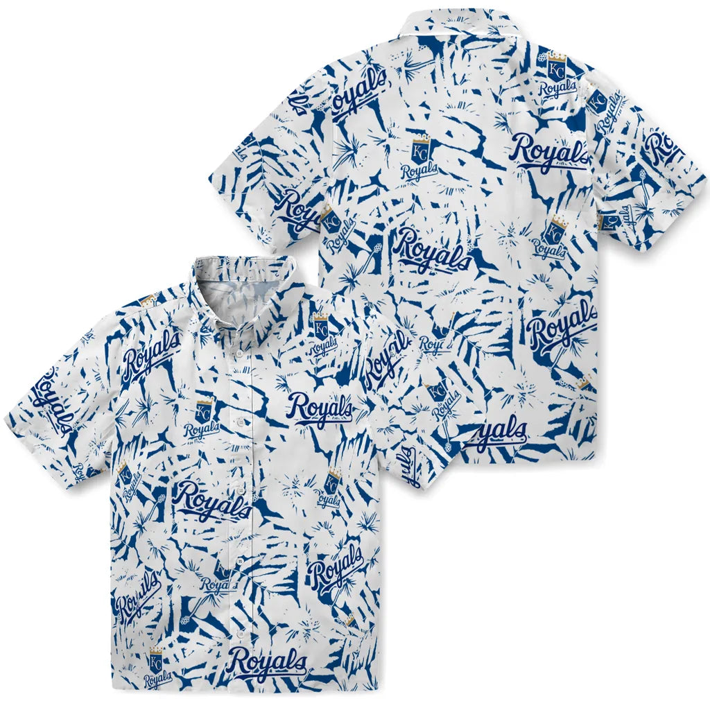 Kansas City Royals Hawaiian Shirt - Hibiscus Overlay | Hula Hawaiian Shirts