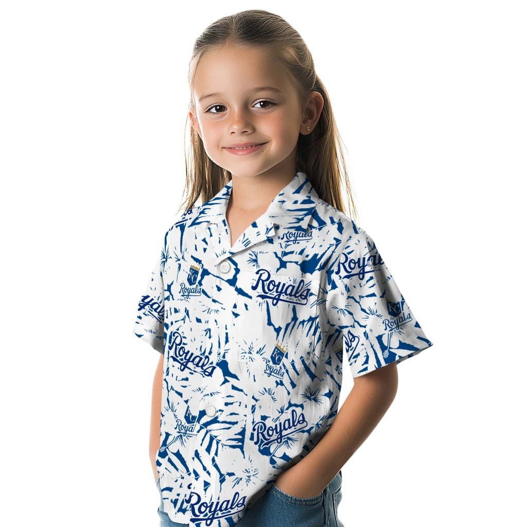Kansas City Royals Hawaiian Shirt - Hibiscus Overlay | Hula Hawaiian Shirts