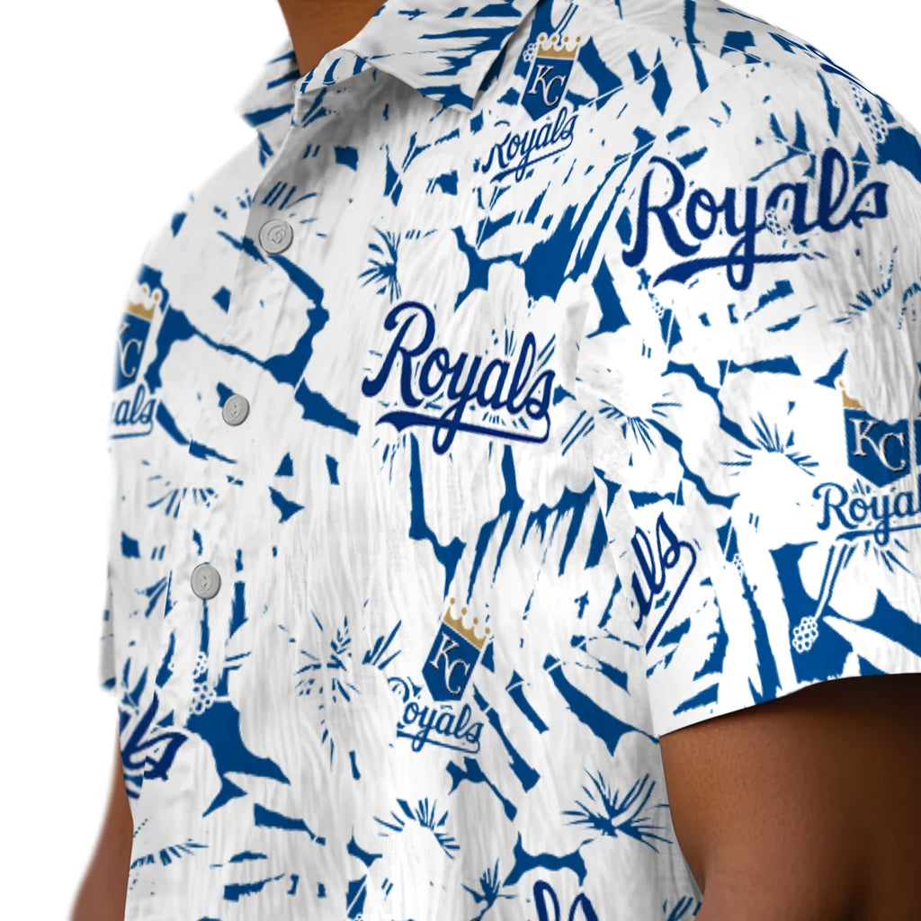 Kansas City Royals Hawaiian Shirt - Hibiscus Overlay | Hula Hawaiian Shirts