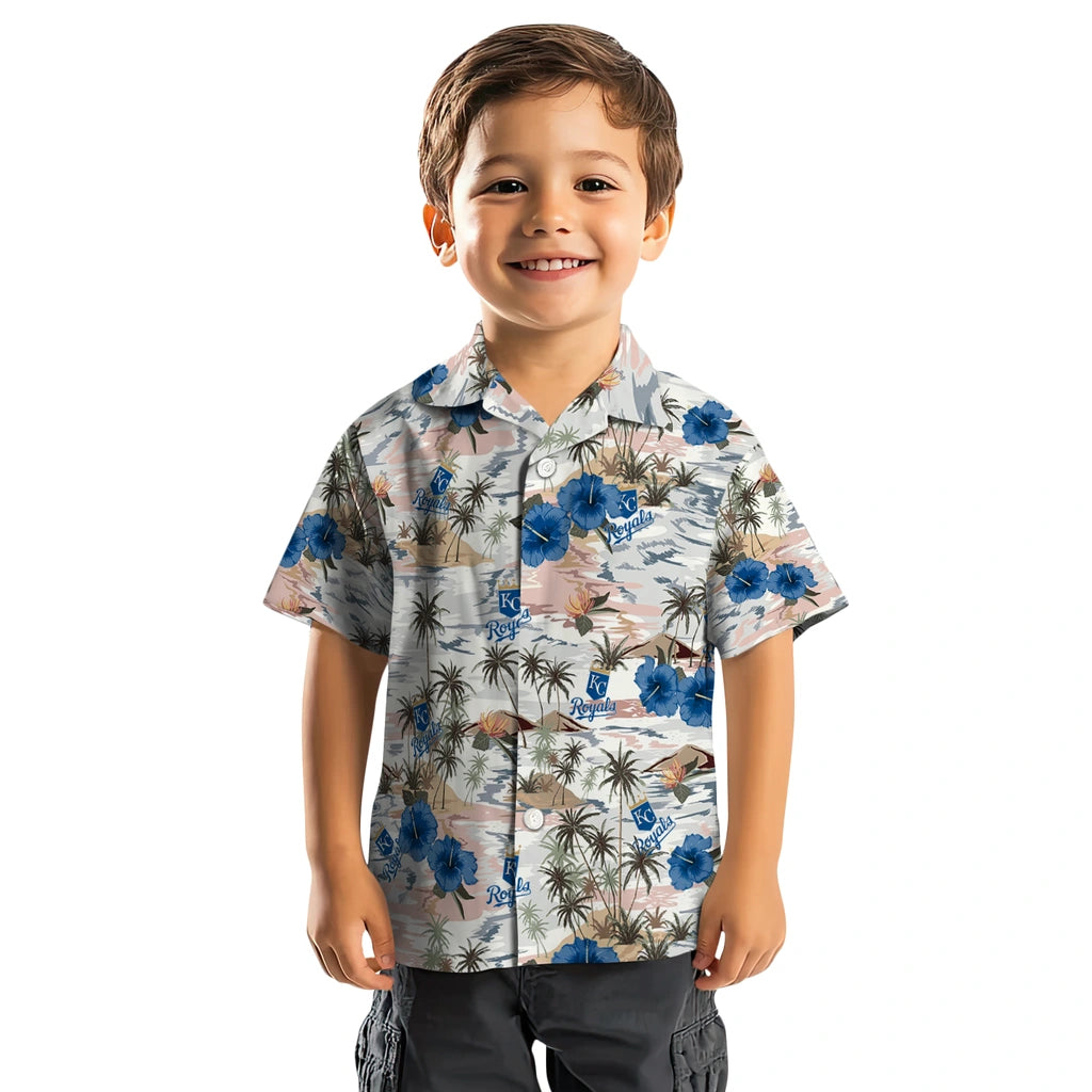 Kansas City Royals Hawaiian Shirt - Hibiscus Seaside | Hula Hawaiian Shirts