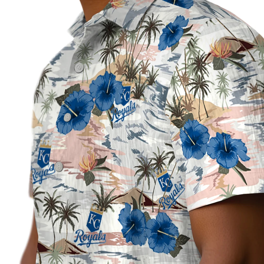 Kansas City Royals Hawaiian Shirt - Hibiscus Seaside | Hula Hawaiian Shirts