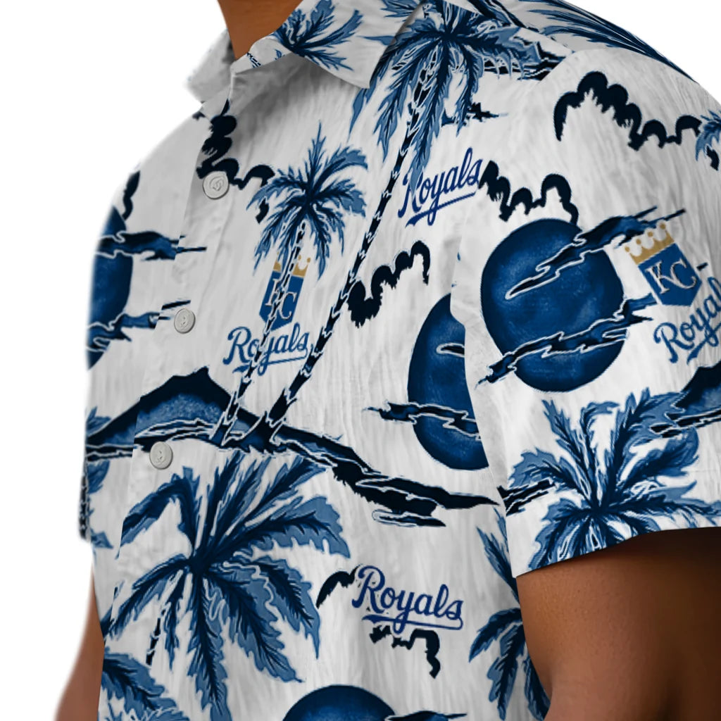 Kansas City Royals Hawaiian Shirt - Palm Sunset | Hula Hawaiian Shirts