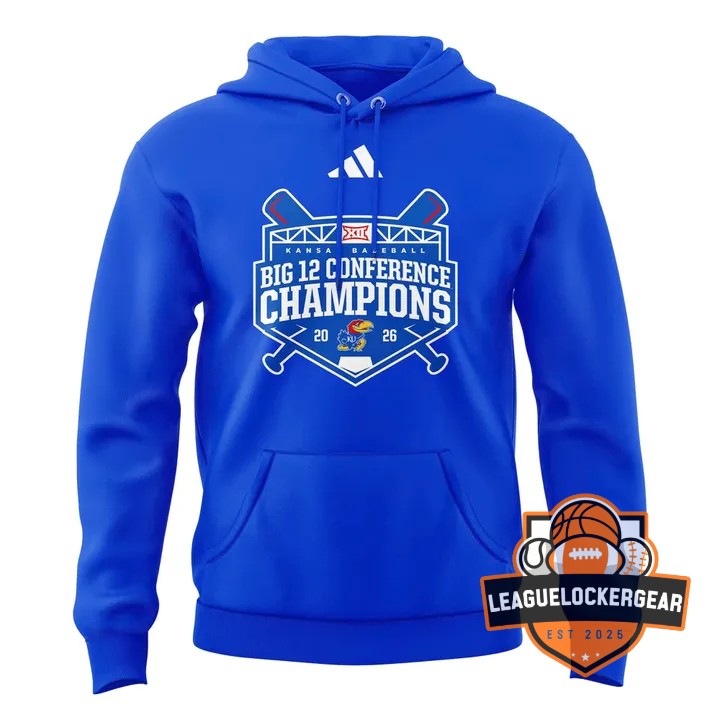 Kansas Jayhawks Big 12 Conference Baseball Champions 2026 Hoodie - LeagueLockerGear