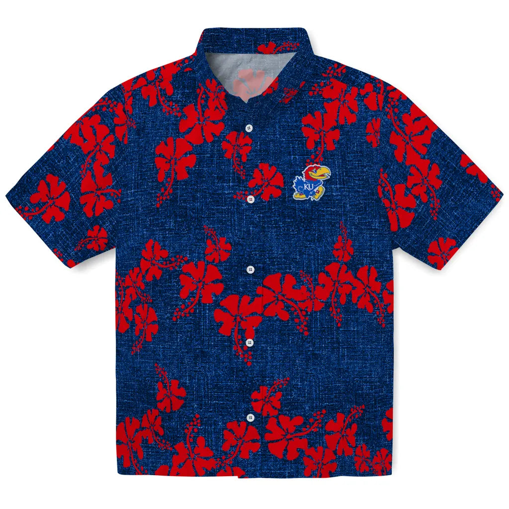 Kansas Jayhawks Hawaiian Shirt - 50th State Flower | Hula Hawaiian Shirts