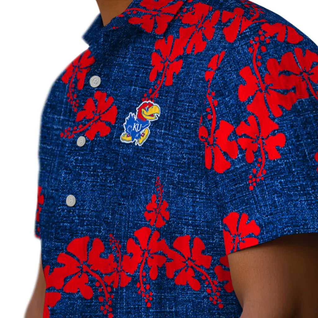 Kansas Jayhawks Hawaiian Shirt - 50th State Flower | Hula Hawaiian Shirts