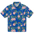 Kansas Jayhawks Hawaiian Shirt - Flamingo and Hibiscus | Hula Hawaiian Shirts