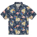 Kansas Jayhawks Hawaiian Shirt - Flamingo Hibiscus | Hula Hawaiian Shirts