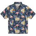 Kansas Jayhawks Hawaiian Shirt - Flamingo Hibiscus | Hula Hawaiian Shirts