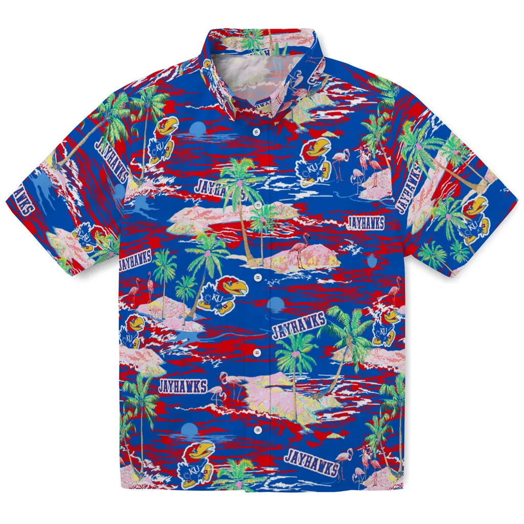 Kansas Jayhawks Hawaiian Shirt - Hawaii Island | Hula Hawaiian Shirts