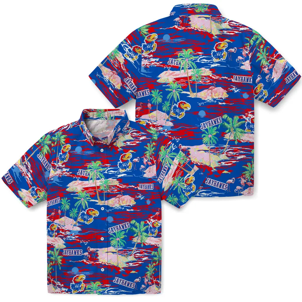 Kansas Jayhawks Hawaiian Shirt - Hawaii Island | Hula Hawaiian Shirts