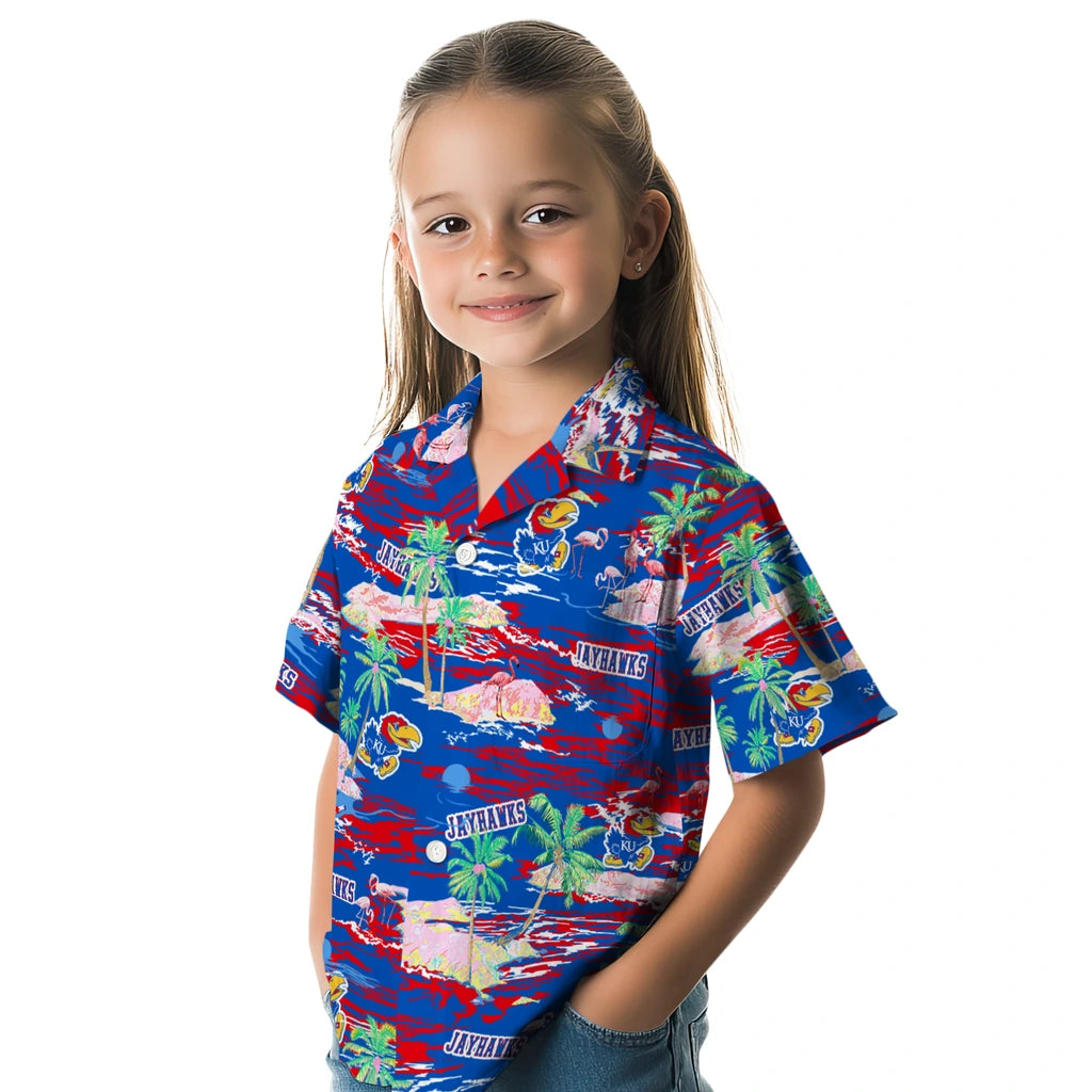 Kansas Jayhawks Hawaiian Shirt - Hawaii Island | Hula Hawaiian Shirts
