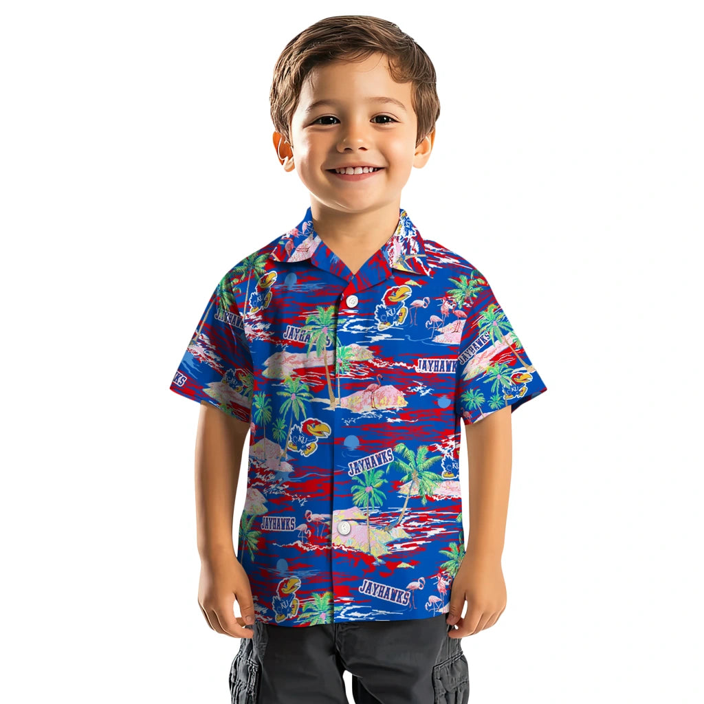 Kansas Jayhawks Hawaiian Shirt - Hawaii Island | Hula Hawaiian Shirts