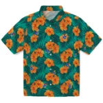 Kansas Jayhawks Hawaiian Shirt - Hibiscus and Palm Leaves | Hula Hawaiian Shirts