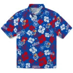 Kansas Jayhawks Hawaiian Shirt - Hibiscus Flower Design | Hula Hawaiian Shirts
