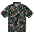 Kansas Jayhawks Hawaiian Shirt - Hibiscus Leaves Pattern | Hula Hawaiian Shirts