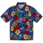 Kansas Jayhawks Hawaiian Shirt - Hibiscus Tiki Jungle | Hula Hawaiian Shirts