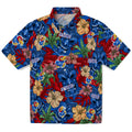 Kansas Jayhawks Hawaiian Shirt - Hibiscus Tiki Jungle | Hula Hawaiian Shirts