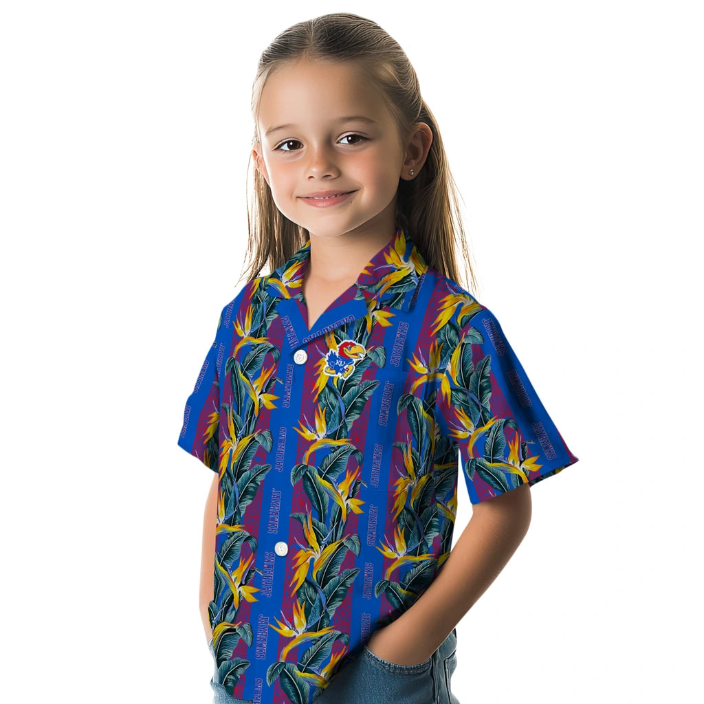 Kansas Jayhawks Hawaiian Shirt - Paradise Vines | Hula Hawaiian Shirts