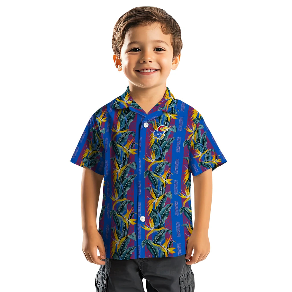 Kansas Jayhawks Hawaiian Shirt - Paradise Vines | Hula Hawaiian Shirts