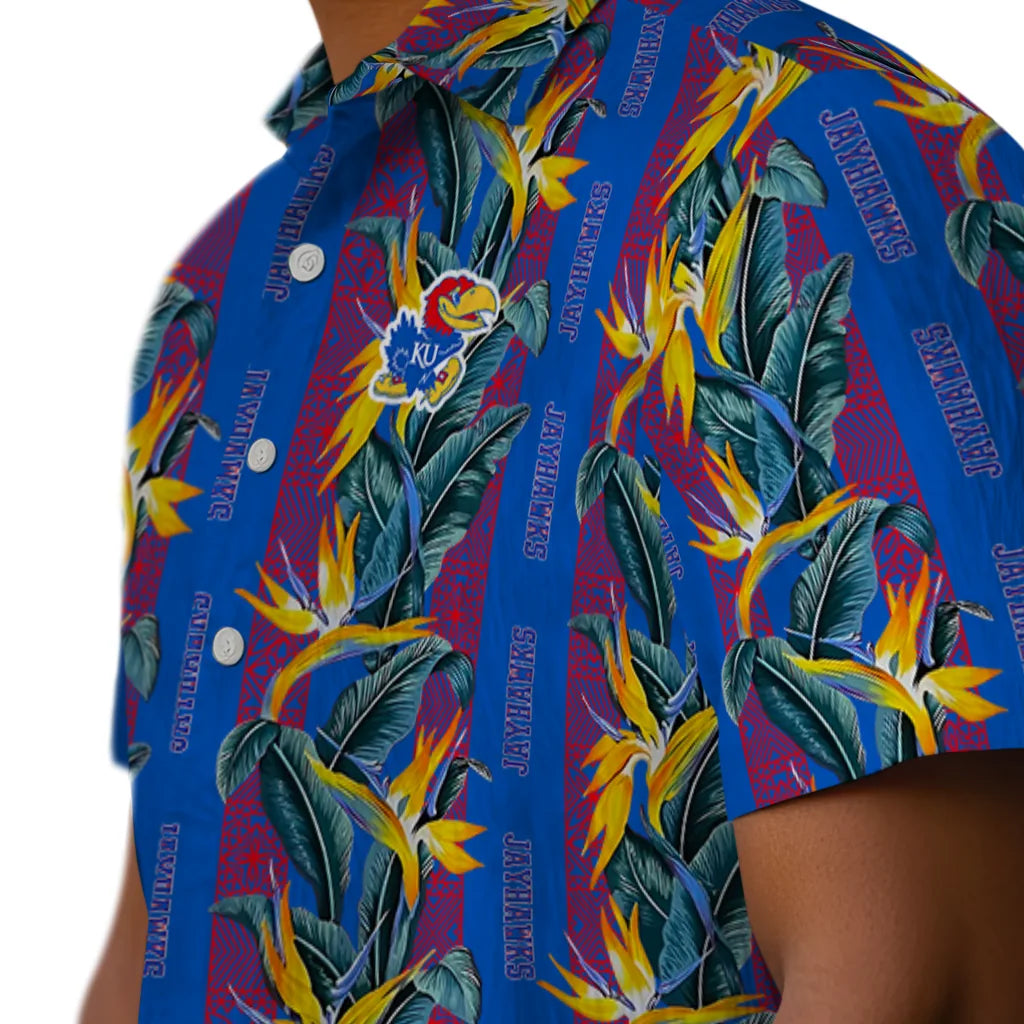 Kansas Jayhawks Hawaiian Shirt - Paradise Vines | Hula Hawaiian Shirts