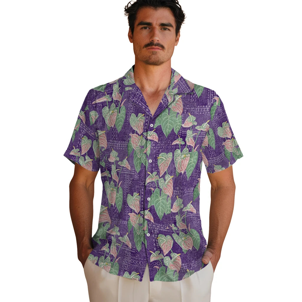 Kansas State Wildcats Hawaiian Shirt - Anthurium Overlay | Hula Hawaiian Shirts