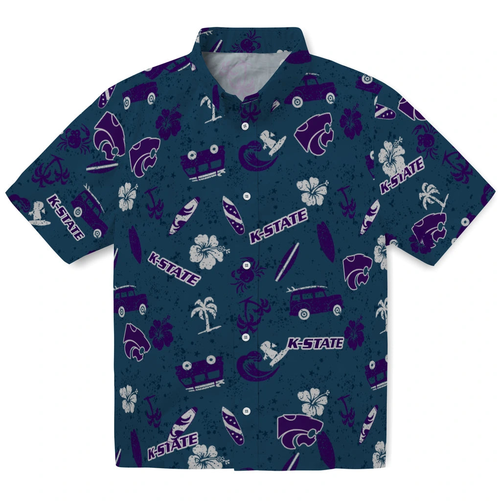 Kansas State Wildcats Hawaiian Shirt - Beach Vibe | Hula Hawaiian Shirts