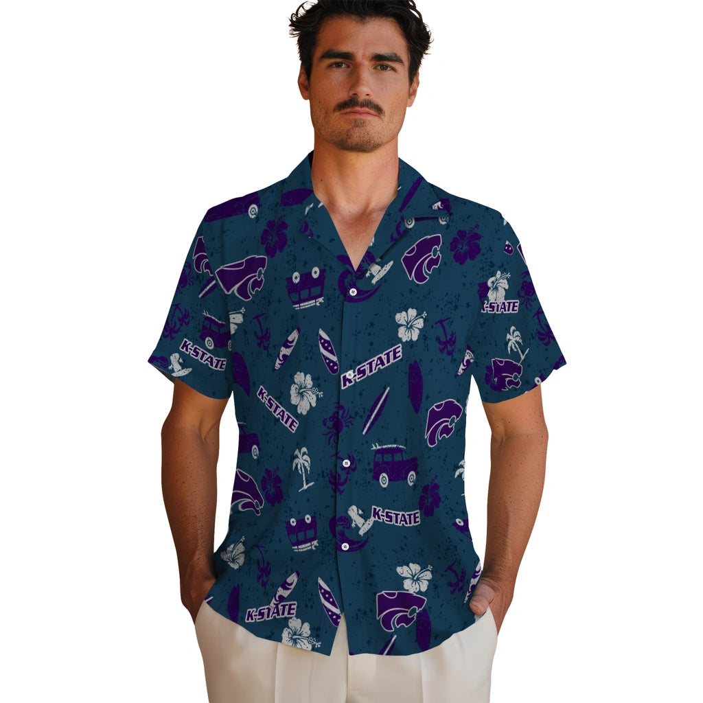 Kansas State Wildcats Hawaiian Shirt - Beach Vibe | Hula Hawaiian Shirts