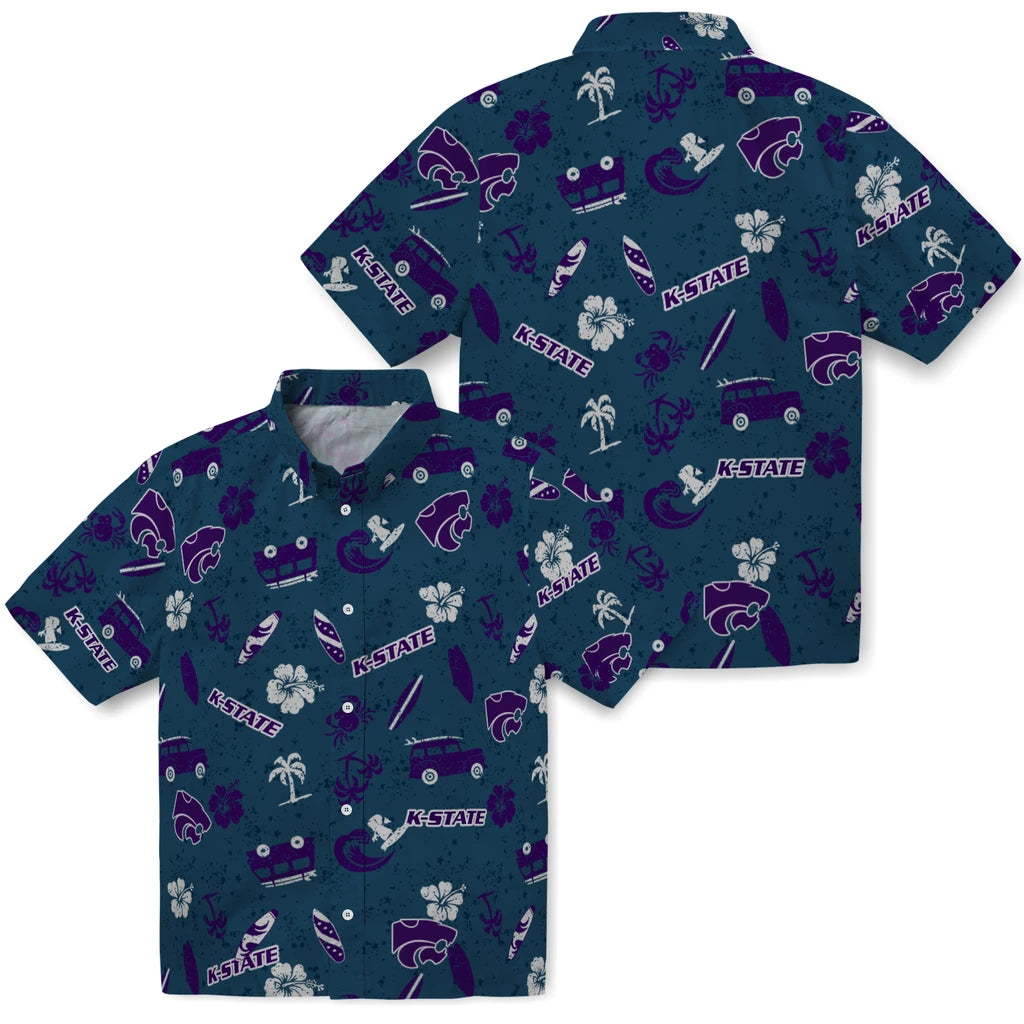 Kansas State Wildcats Hawaiian Shirt - Beach Vibe | Hula Hawaiian Shirts