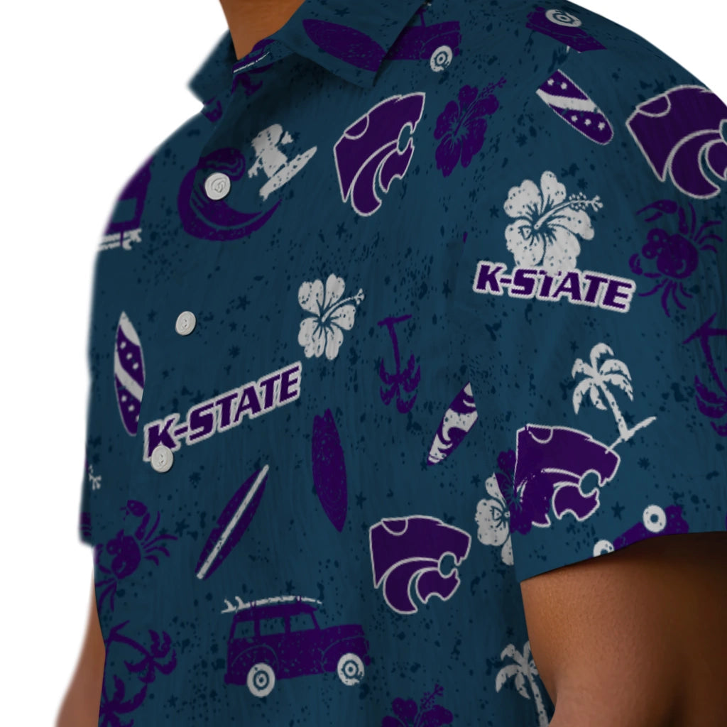 Kansas State Wildcats Hawaiian Shirt - Beach Vibe | Hula Hawaiian Shirts