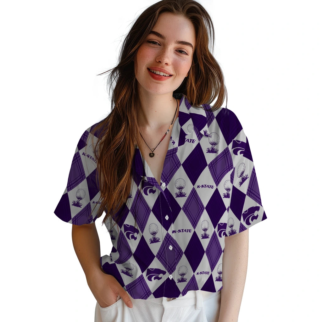 Kansas State Wildcats Hawaiian Shirt - Golfing Plaid | Hula Hawaiian Shirts
