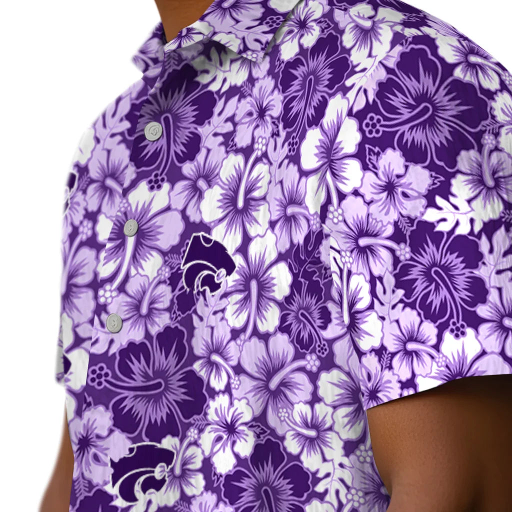 Kansas State Wildcats Hawaiian Shirt - Hibiscus Blooms | Hula Hawaiian Shirts