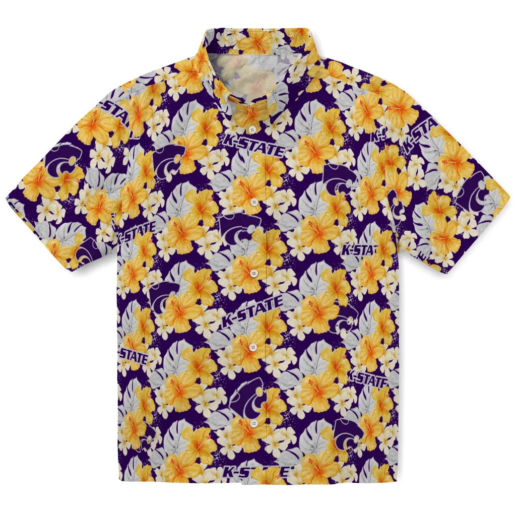 Kansas State Wildcats Hawaiian Shirt - Hibiscus Tropics | Hula Hawaiian Shirts