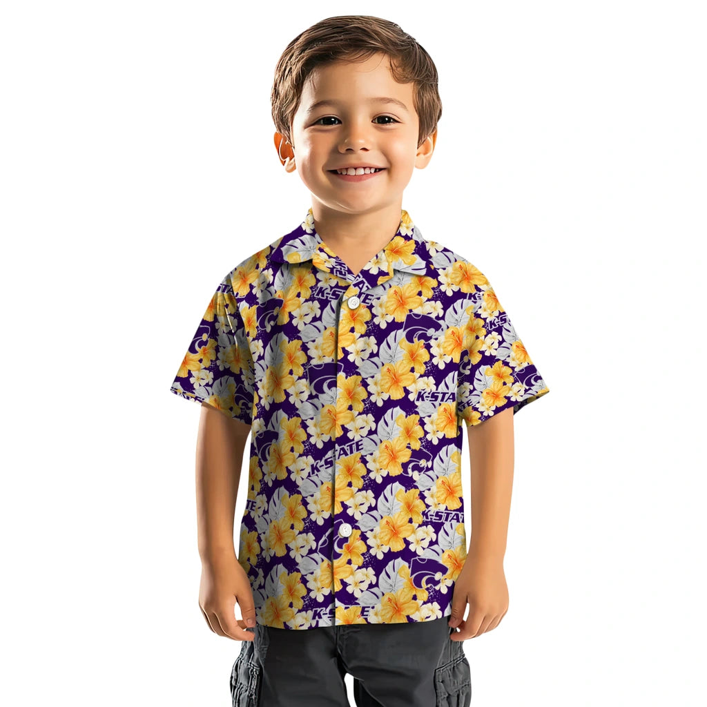 Kansas State Wildcats Hawaiian Shirt - Hibiscus Tropics | Hula Hawaiian Shirts