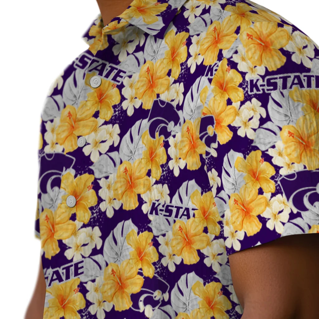 Kansas State Wildcats Hawaiian Shirt - Hibiscus Tropics | Hula Hawaiian Shirts