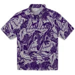 Kansas State Wildcats Hawaiian Shirt - Monstera Layer | Hula Hawaiian Shirts