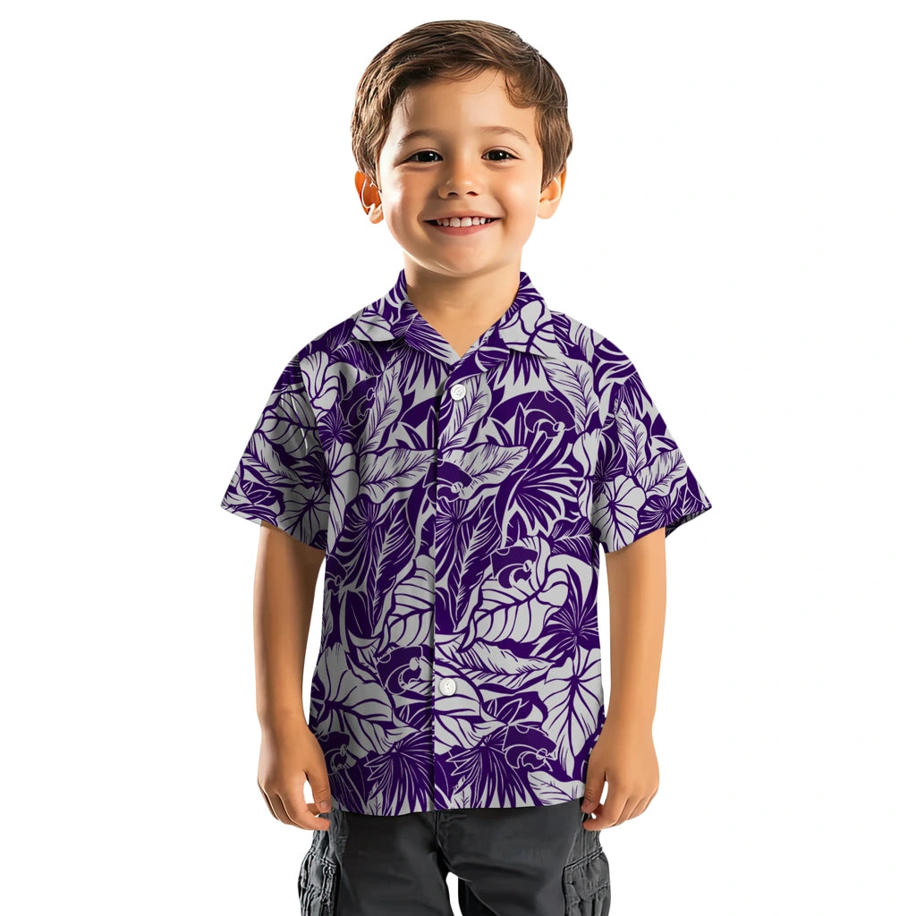 Kansas State Wildcats Hawaiian Shirt - Monstera Layer | Hula Hawaiian Shirts