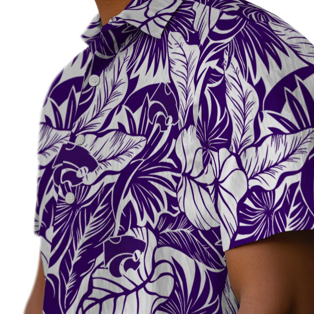Kansas State Wildcats Hawaiian Shirt - Monstera Layer | Hula Hawaiian Shirts