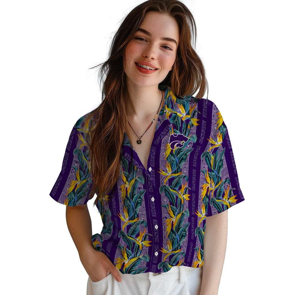 Kansas State Wildcats Hawaiian Shirt - Paradise Vines | Hula Hawaiian Shirts