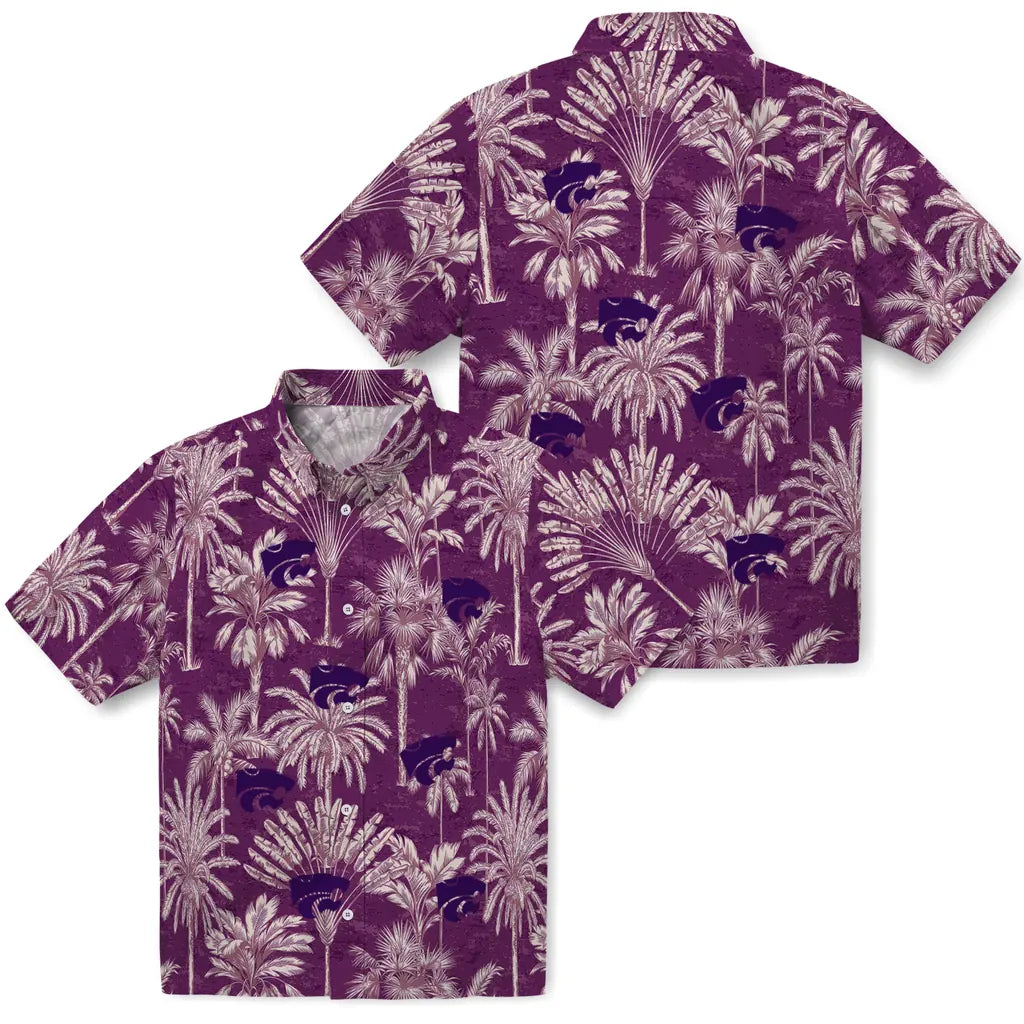 Kansas State Wildcats Hawaiian Shirt - Vintage Palm Tree | Hula Hawaiian Shirts