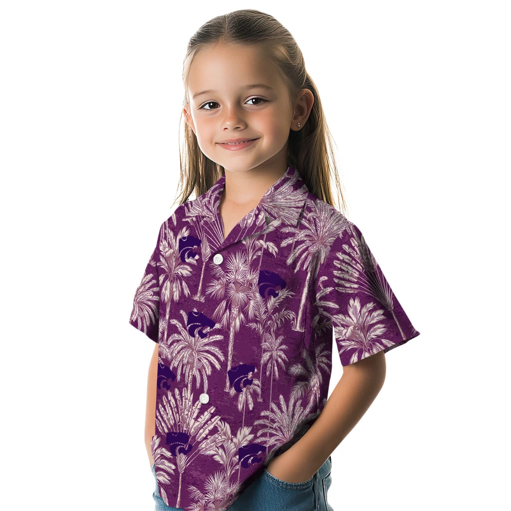 Kansas State Wildcats Hawaiian Shirt - Vintage Palm Tree | Hula Hawaiian Shirts