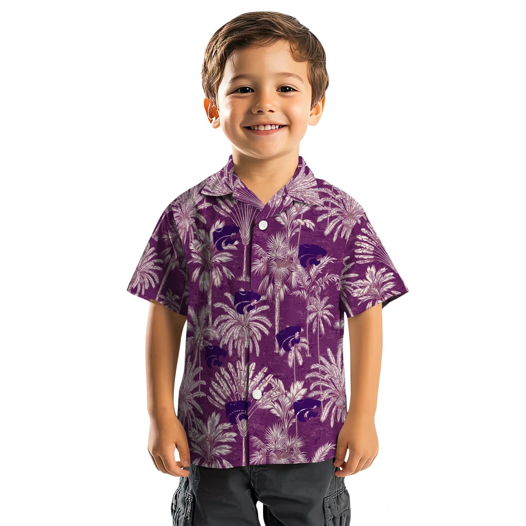 Kansas State Wildcats Hawaiian Shirt - Vintage Palm Tree | Hula Hawaiian Shirts