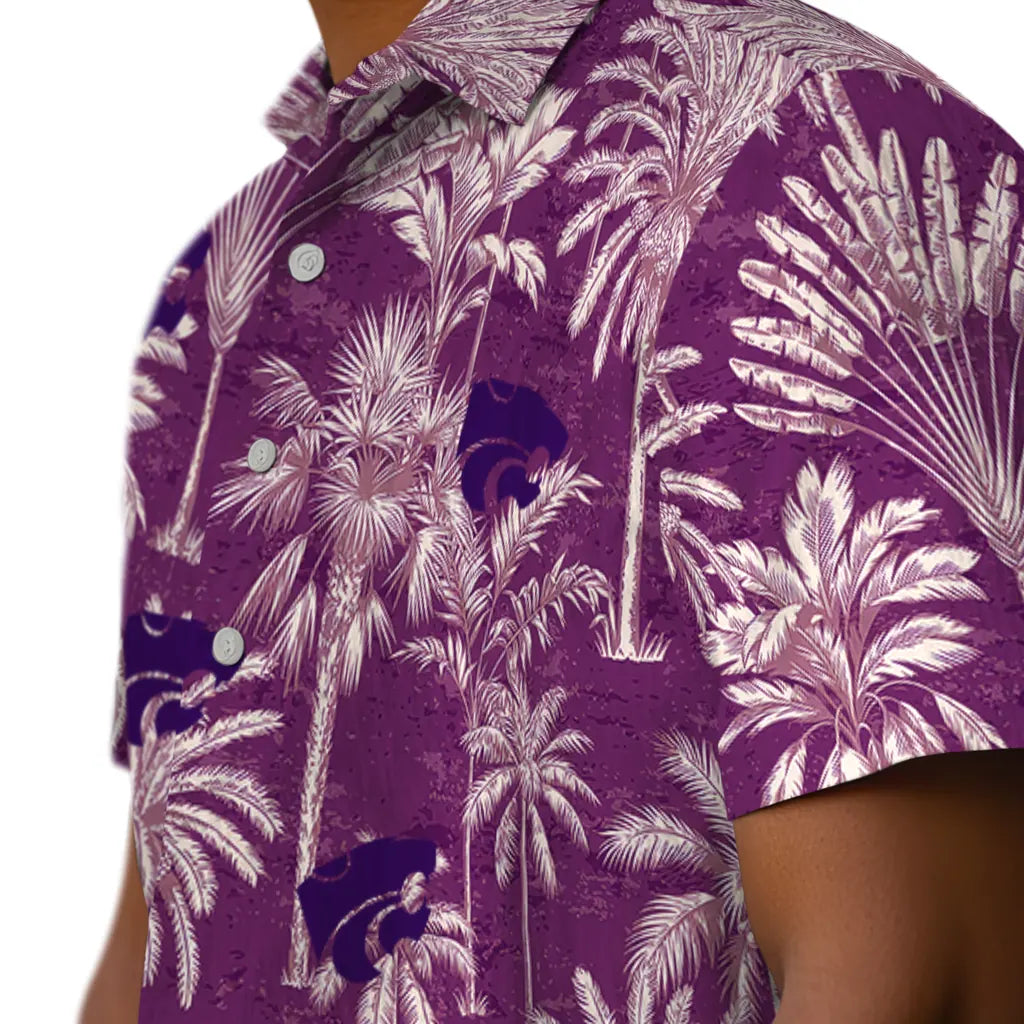 Kansas State Wildcats Hawaiian Shirt - Vintage Palm Tree | Hula Hawaiian Shirts