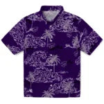 Kansas State Wildcats Hawaiian Shirt - Wave Palm | Hula Hawaiian Shirts