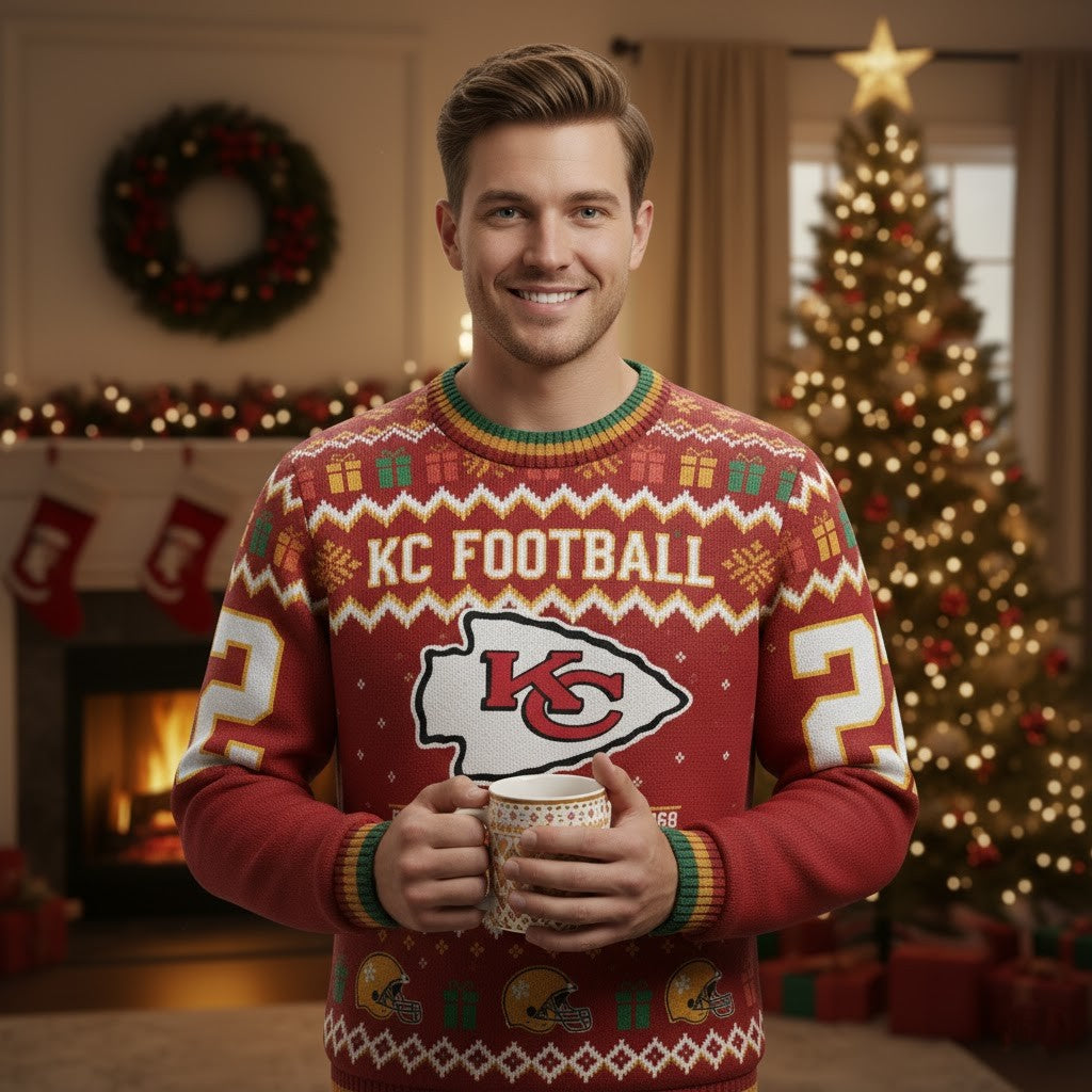 Kansas City Chiefs Ugly Christmas Sweater 2025 – NFL Christmas Holiday Sweater - LeagueLockerGear