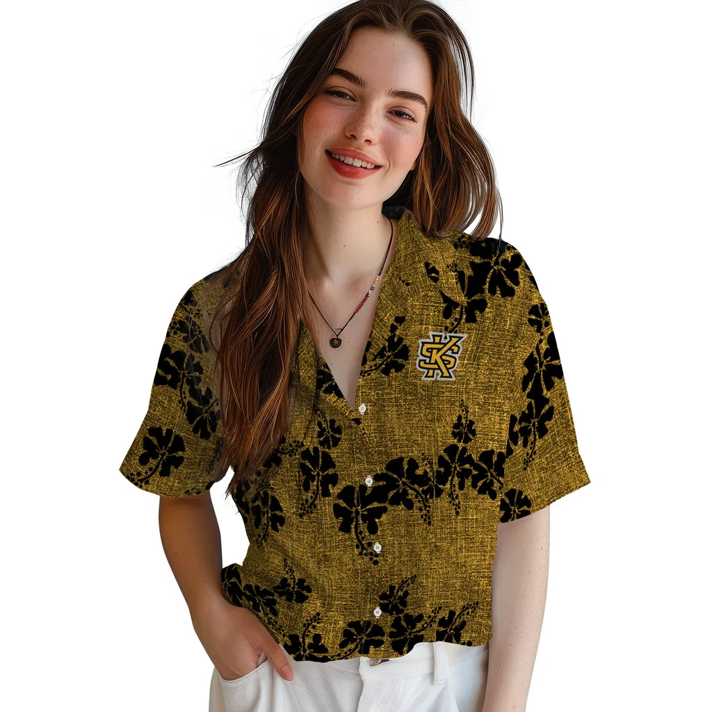 Kennesaw State Owls Hawaiian Shirt - 50th State Flower | Hula Hawaiian Shirts